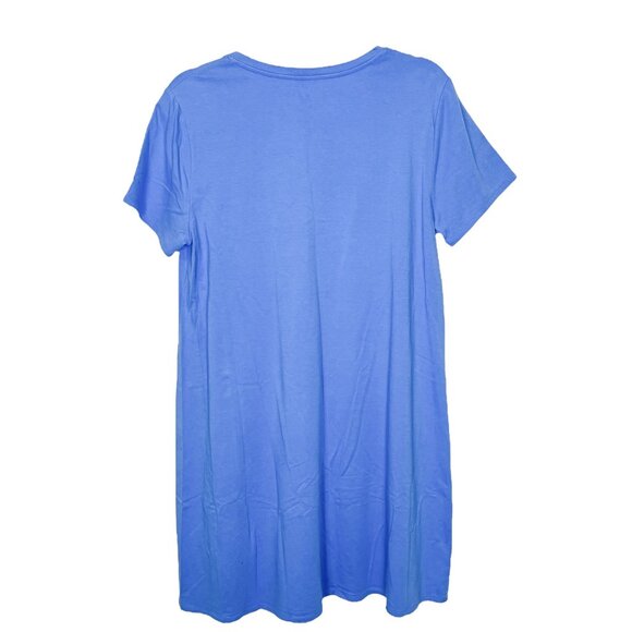 Eileen Fisher Tshirt Dress M Sky Blue Organic Cotton Jersey Mini Size Medium - Picture 2 of 9